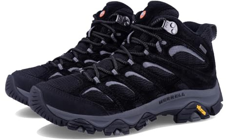 Merrell Moab 3 Mid GTX, vandringsstövlar för män, Svart/grå, 47 EU