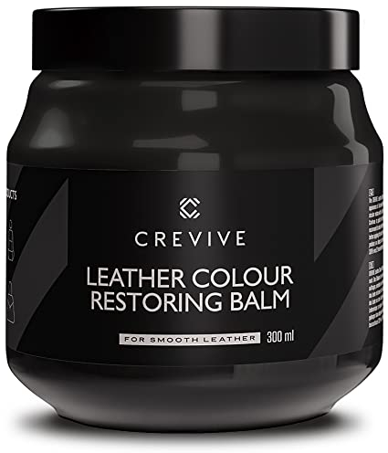 CREVIVE Leder Reparatur Set Schwarz 300 ml - Lederpflege Auto - Lederreparatur Sofa - Autositz Reparatur