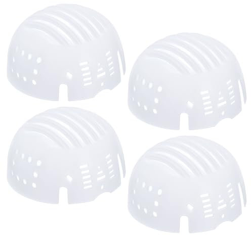 uxcell 4Pcs Bump Cap Insert, PE Lined Baseball Hard Hat Inserts, Lightweight Universal Bump Cap for Head Protection (White)