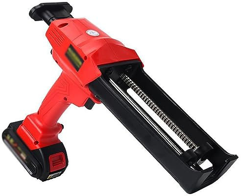 6-Speed Electric Double Tube Caulking Gun with Twin Thrust - Handheld Glass Caulking Gun with Automatic Rebound/Pressure Relief, Constant Speed Cruise - Perfect for Filling and Sealing