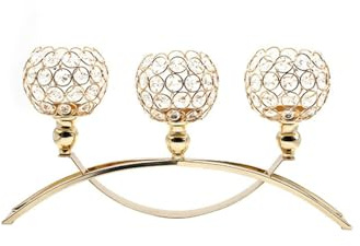 Puntelli di lusso per matrimoni in stile nordico, sfere di cristallo, tavolo romantico, candelabro cavo a tre teste a forma di sfera, candeliere ad arco