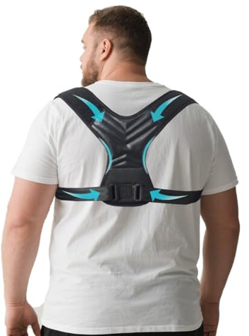 King Mills Plus Size Back Brace, Back Brace Posture Corrector for Women, and Men, Ideally Use as Plus Size XXXL to 6XL Back Straps for Posture, Hydrolabs Posture Fix, or Rounded Shoulder Corrector