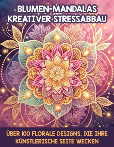 Blumen Mandala Malbuch: Entspannung und Stressabbau durch kreatives Ausmalen mit motivierenden Zitaten auf jeder Seite: Über 100 einzigartige Designs für Achtsamkeit, Ruhe und künstlerische Entfaltung