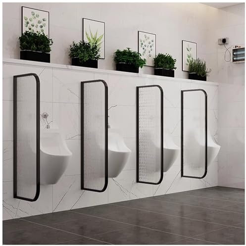 FLEPYHB Herren Urinal Privacy Baffle, Wandmontierte Schutztrennwand Für Öffentliche Toiletten, WC-Sichtschutzwände Aus Gehärtetem Glas Für Hotel, Schule, Einkaufszentrum