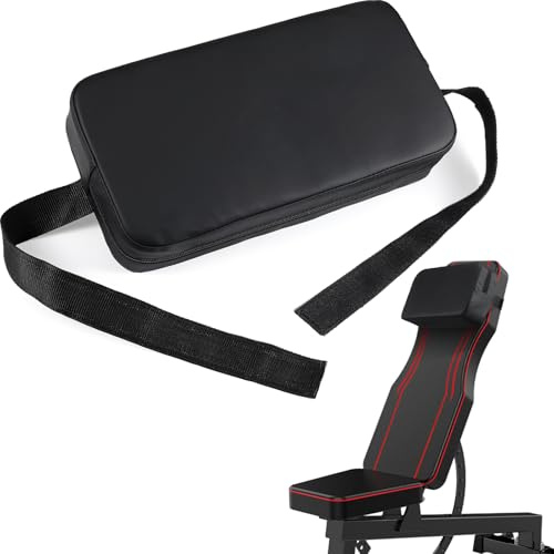 Simgoing Weight Lifting Pad Bench Chest Press Back Pad for Free Weight Bench Exercises and Chest Press Support Non Slip PVC Leather Foam Support for Home Gym Strength Training(13.8x7.1x3.3 Inch)