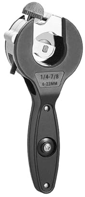 Risegun Cortador de tubos con trinquete, Cortatubos De Carraca 6-23mm, Corte Suave Cortador De Cobre Tijeras Para Cortar Cortatubos Cobre/Aluminio/Pvc/Acero Inoxidable Fino