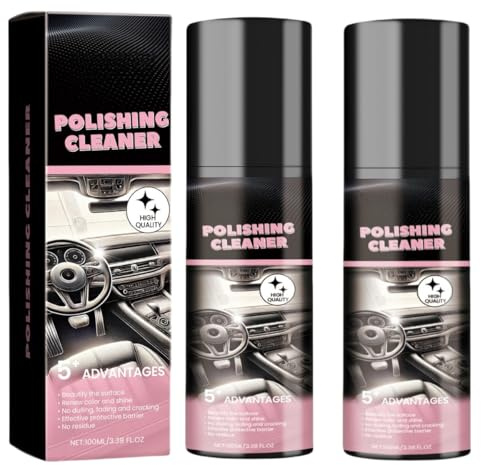 Detergente lucidante per interni auto, spray multiuso per la cura della carrozzeria, brillantezza a lunga durata, adatto per interni, pneumatici, ecc.