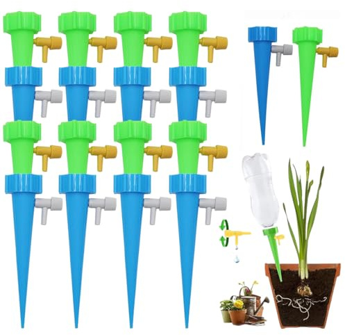 GNHG 20 Piezas Riego Por Goteo Automático Kit,Dispensador Agua Plantas,Sistema De Riego Ajustable Con Interruptor De Válvula De Control Para Regar Plantas De Interior y Exterior