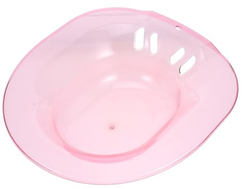 PAMINGONO Sitzbad Schüssel aus Kunststoff für Erwachsene Ergonomisch Geformt Hygienisch und Leicht zu Reinigen zur Linderung von Hämorrhoidenbeschwerden mit Platzsparendem Hänge Design für