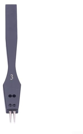 Strumento per lavorazione della pelle con punte sostituibili, ideale per fori di diverse dimensioni e metodi di cucito (3 mm, 2 denti)