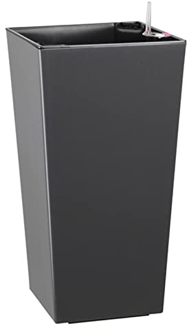 Dehner Elise – Maceta con Sistema de autorriego, plástico, Aprox. 47 x 25 x 25 cm, Antracita