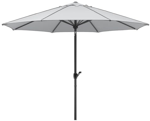 Schneider Sonnenschirm Adria, silbergrau, 300 cm rund, 684-14, Gestell Alu/Stahl, Bespannung Polyester, 7 kg