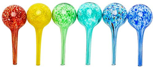 TopHomer Bewässerungskugeln aus Glas, 100 ml, selbstbewässernder Zwiebelpfahl, automatische Tropfer, Bewässerung, Tropfausrüstung für den Innen- und Außenbereich, 5 Farben
