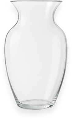 KORAT Vaso in Vetro Anfora Trasparente 37 cm Design Elegante a Bocca Svasata, Resistente e Versatile per Fiori Freschi o Secchi, Decorazione da Tavolo o Salotto, Stile Moderno e Classico