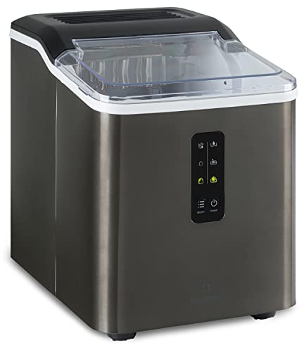 Klarstein Macchina del Ghiaccio Professionale 1.5L - Ice Maker Autopulente per Casa, Fabbricatore fino a 12kg, Cubetti Grandi e Piccoli