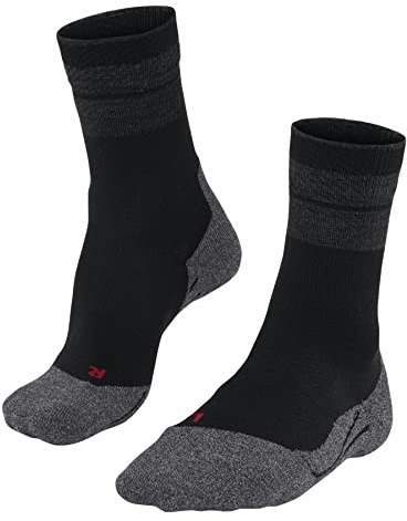 FALKE Damen TK Stabilizing Wandersocken atmungsaktive schnelltrocknende klimaregulierende geruchshemmende Wolle Funktionsmaterial mittelstarke Polster stabilisierend Kompression antiblasen 1 Paar | Kompressionssocken für unebenes Gelände