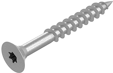 SECCARO Spanplattenschraube 4 x 30 mm, Edelstahl V2A VA A2, Holzschraube mit Teilgewinde, TX/Innensechsrund 250 Stück