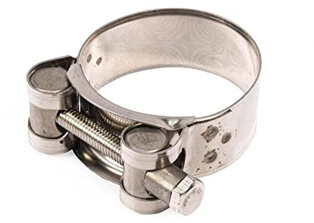 Edelstahl Auspuffschelle Rohrverbinder,Motorrad Auspuff Schellen 48-51mm Breitbandschelle Schelle Auspuffklammer,Edelstahl Auspuffrohr Rohrschelle für Motorrad Turbo Schalldämpfer Auspuffband Klemme