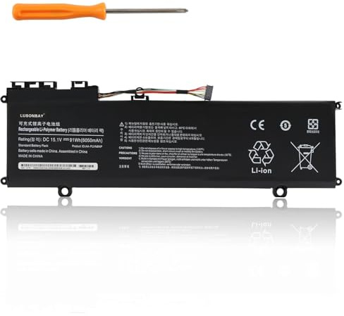 LUSONBAY AA-PLVN8NP 6000mAh 15.1V Laptop Battery Replacement for Samsung NP770Z5E NP780Z5E ATIV Book 8 NP870Z5E NP870Z5G NP880Z5E