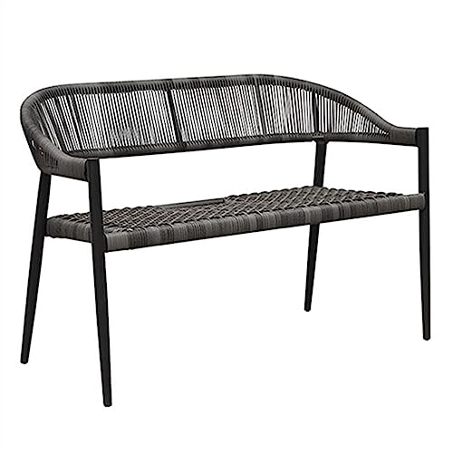 GRFIT Gartenbank Sitzbank Allwetter-Terrassenbank, 2-Sitzer-Außenbank mit rundem Couchtisch, Terrassenmöbel-Set for Balkon, Terrasse, Hinterhof Parkbank Terrassenbank (Size : Bench)