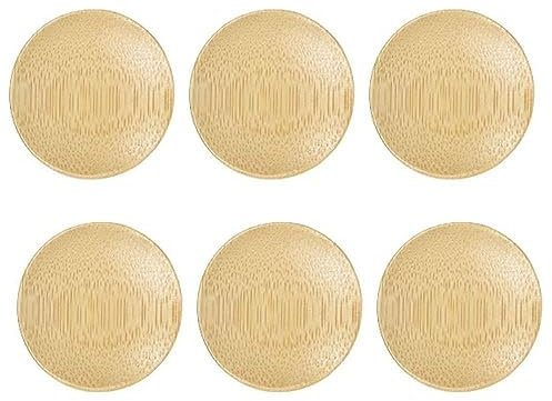 Kopida Set of 6 Bamboo Snack Plate Sauce Dish Tray Dipping Bowls Japanese Restaurant Dinnerware Side Dish Bowl Seasoning Dishes Tableware Condiment Butter Sauce Dishes Desserts Tray