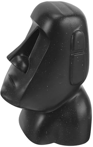 STOBAZA Tissue Box Cover Aus Robustem Harz Moai-Statue-Design Kompaktes Taschentuchhalteretui Für Küche Badezimmer Und Schlafzimmer
