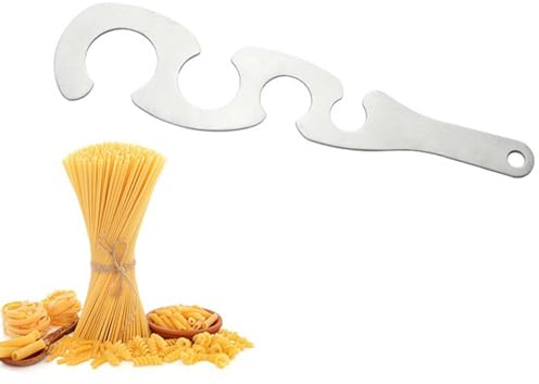 Herramienta medidora de pasta de fideos espaguetis, regla de espaguetis en forma de S, medidor de espaguetis de acero inoxidable, medida de control de porciones de pasta para utensilios de cocina