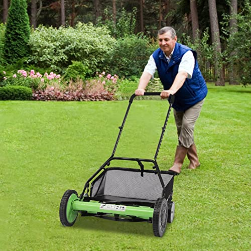 Tagliaerba a mano con spinta, regolabile, manuale, altezza regolabile e larghezza di taglio 20