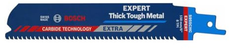 Bosch Accessories 2608900367 EXPERT ‘Thick Tough Metal’ s 955 CHC sabelsågblad, 10 st. Sågblad, längd 150 mm 10 st