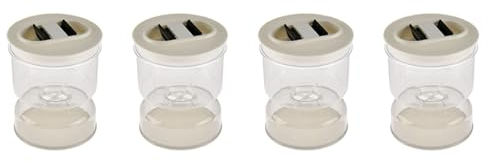 Bcowtte 4 botes de encurtidos, dispensador seco y para encurtidos y aceitunas, recipiente para y un reloj de para el organizador del separador de la cocina de casa