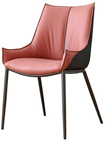Widppsopt Esszimmerstuhl, technologischer Stoff, Küchen-Esszimmerstuhl, Moderne Wohnzimmer-Lounge-Thekenstühle, stabile Metallbeine aus Karbonstahl (Farbe: Lotuswurzelrosa)