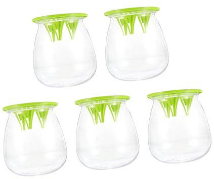 BCOATH 5 Pièces Vases à Fleurs Hydroponiques Transparents pour Compositions Botaniques Contenant à Fleurs Plastique