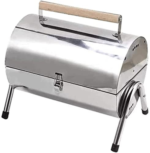KWMAEEUID Parrilla portátil de Gas propano con Quemador para Exteriores con Tapa Superior, Ruedas y Estante para cocinar en Barbacoa