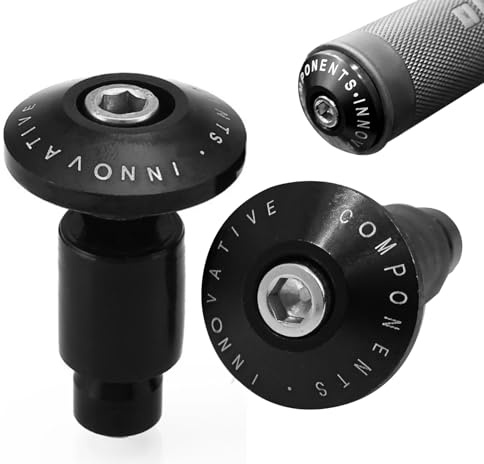 1 Paar Motorrad Lenkergewichte Universelle Lenkerenden Ø22mm 7/8 Zoll Vibrationsdämpfer Aluminium CNC Gummi Schwarz Zubehör für Motorradlenker Montage Einfach Stabil Stilvoll