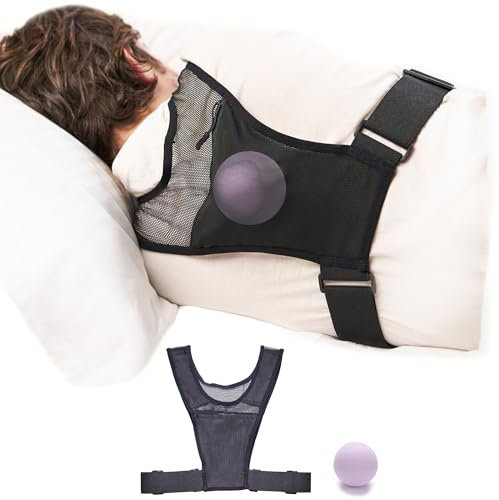 Anti Snoring Device | Side Sleep Trainer to Stop Snoring | Includes Ball to Prevent Back Sleeping | Positional Therapy for Snoring Relief | Lightweight & Adjustable Vest
