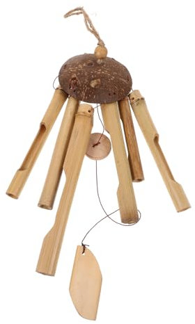 SEWOART Carillons Éoliens en Bambou Feng Shui Décoration Rétro Carillons Éoliens Suspendus Carillons Éoliens Cloches Carillons Éoliens en Bambou Extérieur Carillons Éoliens Extérieurs