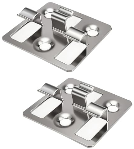 YFaith 100 Stück Terrassendielen Befestigung Unsichtbar, Edelstahl Wpc-Terrassendielen-Clips, Silber Wpc-Dielen-Clips, 7 mm Hoch, Versteckte Befestigung Clip, für Terrasse, Garten und Zuhause
