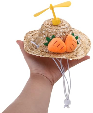 Sombrero de cubo para mascotas, disfraz de perro, gorro de sol para perro al aire libre, tejido a mano, paja, accesorios para cachorros, accesorios para animales pequeños, gatos y perros