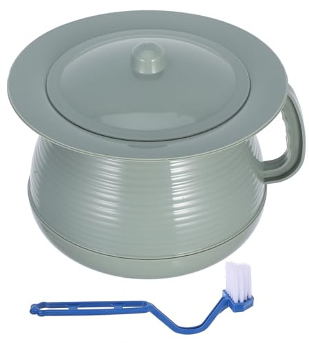 Cabilock Portable Urine Pot Chamber Pot with Lid and Handle, Reusable Pp Easy to Clean Bedside Urinal Potty for Pregnant Women and Elderly for Home and Travel Use