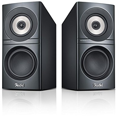 Teufel DEFINION 3S High-End Stereo Regallautsprecher, Patentiertes SCA-Koaxial-Chassis, 3-Wege-System, Bassreflex, Kohlenfaserstoffmembranen und Aluminium - Anthrazit