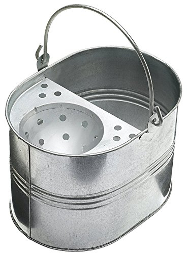 15L Grande en acier en métal galvanisé Seau de 15 litres avec poignée pour Home Office General de nettoyage