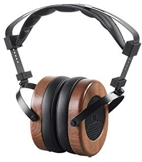Monoprice Monolith M565 Over Ear Cuffie magnetiche planari - Nero/Legno con Driver 66mm, Design Aperto sul Retro, padiglioni Removibili Comfort per Studio/Professionale