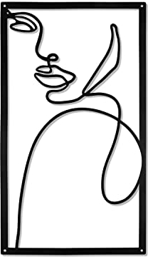 Songjum Cuadro Decoración Minimalista Muy Moderno y Abstracto Poster Arte Lineal Cuadros Pared Decoracion para Dormitorios Salon Pasillo (Mira hacia abajo)