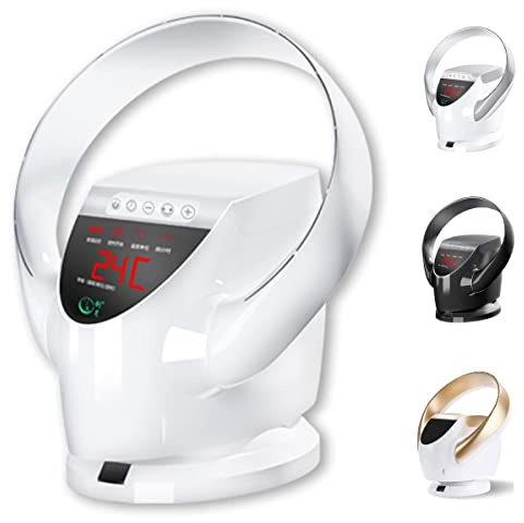 Ventilador Sin Aspas Montado En La Pared Con Control Remoto Ventilador Silencioso Doméstico Multifunción Aire De Refrigeración Ventiladores Ajustables De 8 Velocidades Para El Hogar, La Cama