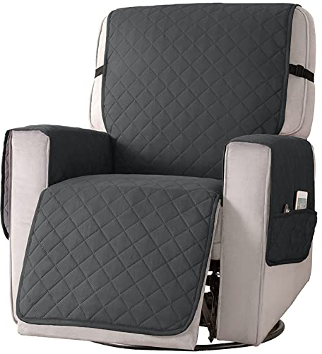 aolceth Liegesofa Sesselbezug, Sesselschoner mit Taschen, Anti-Flecken Solide Liegestuhlbezug, Relaxsessel Sesselauflage Relax, Sesselbezüge für Leder wasserdichte Möbelbezüge für Hunde Haustiere