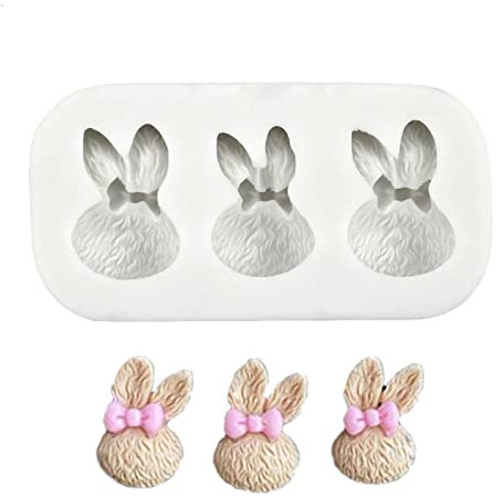 Stampo Per Zucchero Flip 2 Pezzi 3 Anche Coniglio Stampo In Silicone Pasqua Coniglietto Testa Torta Biscotto Decorazione Stampo Flip Zucchero Stampo