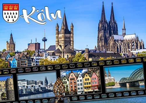 Köln Foto Magnet Germany Cologne Dom Brücke Altstadt Rheinauhafen