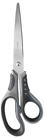 Interdruk - Ciseaux de Précision en Acier Inoxydable - Poignée Ergonomique en Caoutchouc - Polyvalents pour le Bureau, la Maison et les Projets Artisanaux - 21 cm