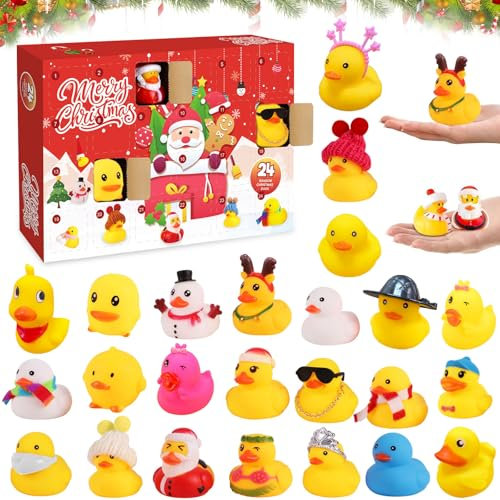 Calendario de Adviento para bebé, calendario de Adviento 2024, calendario de Navidad, pato de baño, divertidos mini patos, niños, bebé born,