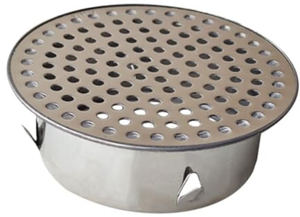 Milageto Scarico a Pavimento Scarico Doccia in Acciaio Inox con griglia Rimovibile Coperchio di Scarico a Testa Piatta Inserto di drenaggio per casa Bagno, 130 Tubi